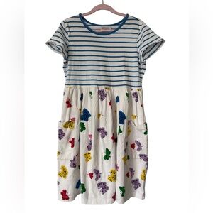 Hanna Andersson Dress with Colorful Stripes Butterfly Print Pockets Sz 10